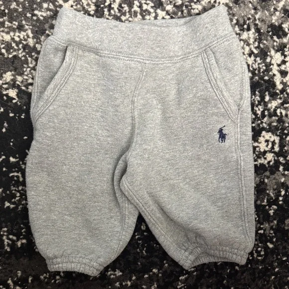 🌻Ralph Lauren Light Gray Baby Hoodie and Sweatpants Set - Picture 4 of 9